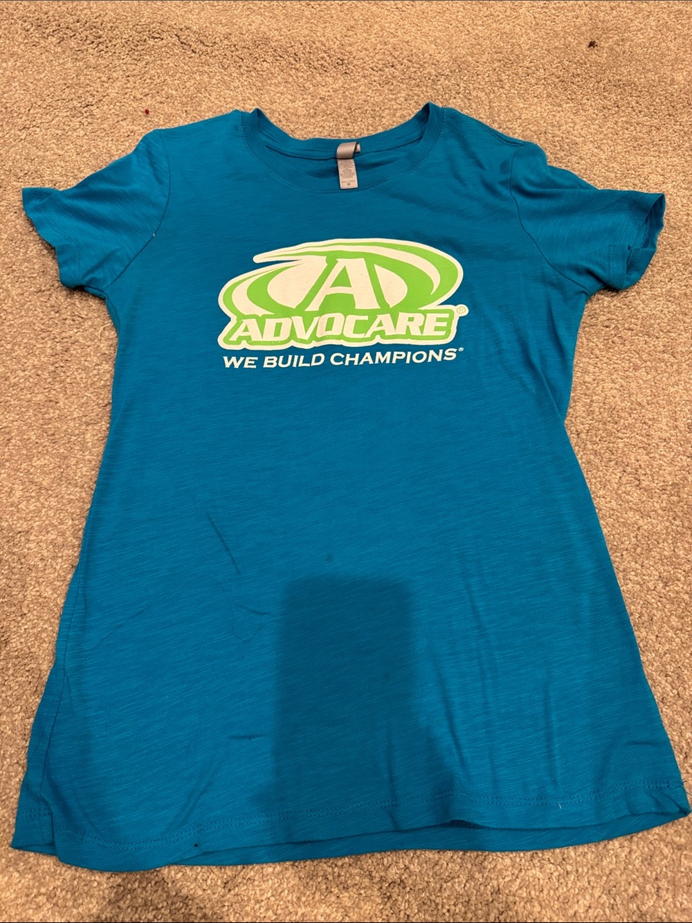 Womens Turquouse Aqua with GreenAdvocare Logo Short Sleeve T-Shirt